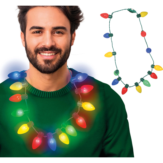 COLLAR 13 LEDS MULTICOLOR PILAS CIRCULAR image 0
