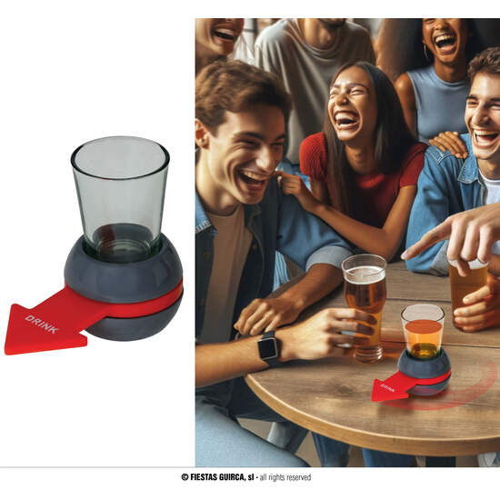 JUEGO FLECHA GIRATORIA CON VASITO 10 CMS image 0