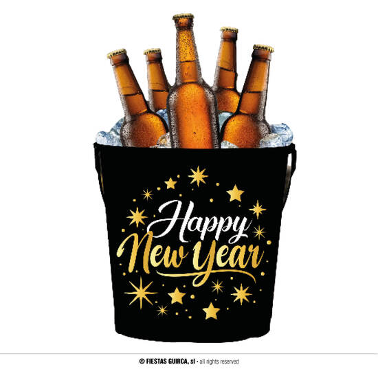 CUBO METAL HAPPY NEW YEAR 19X23 CM image 0