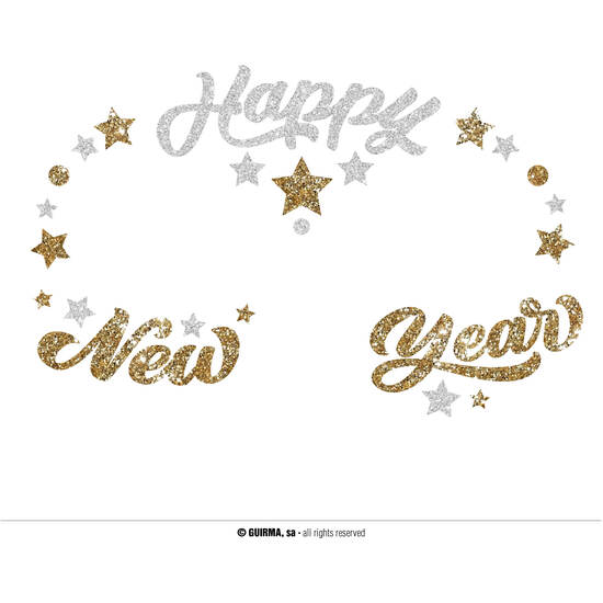 JOYAS FACIALES ADHESIVAS HAPPY NEW YEAR image 2