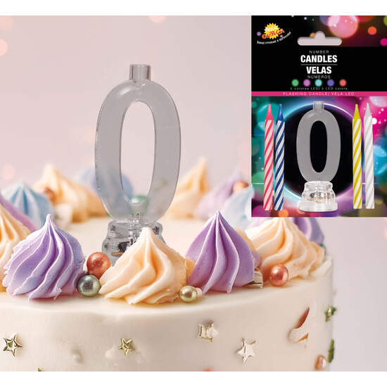 PORTAVELA LED Nº 0 CON 4 VELAS, 13 CMS image 0