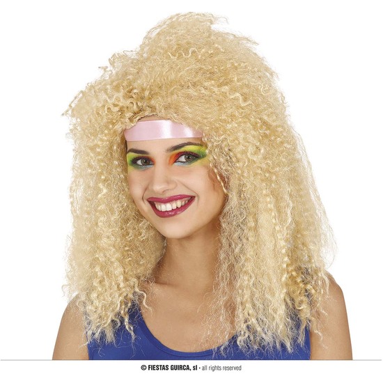 PELUCA MELENA RIZOS RUBIA EN CAJA image 0