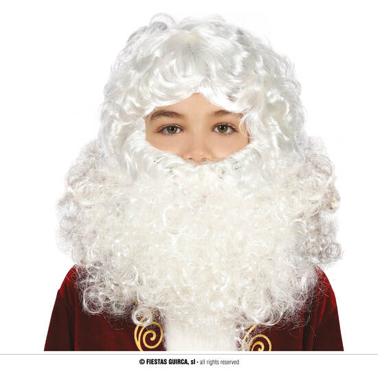 PELUCA Y BARBA PAPA NOEL INFANTIL EN CAJA image 0