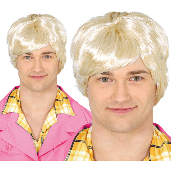 PELUCA HOMBRE RUBIA 80S, EN CAJA image 0