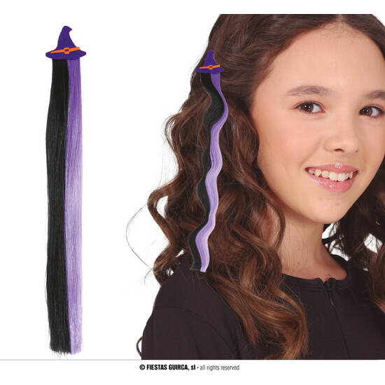 MECHON BRUJA LILA Y NEGRO 40 CMS image 0