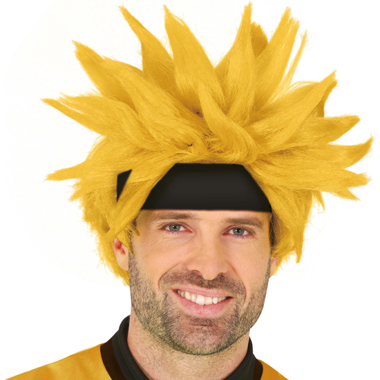PELUCA MANGA AMARILLA EN CAJA, ADULTO image 0
