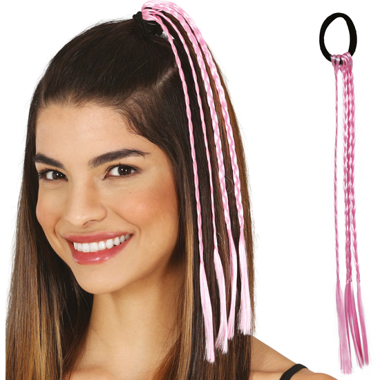 3 TRENCITAS DE 35 CMS ROSA image 0