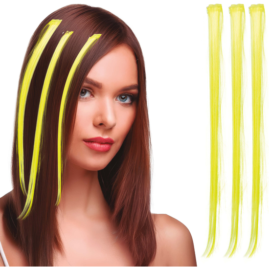 3 MECHONES DE 50 CMS AMARILLO image 0