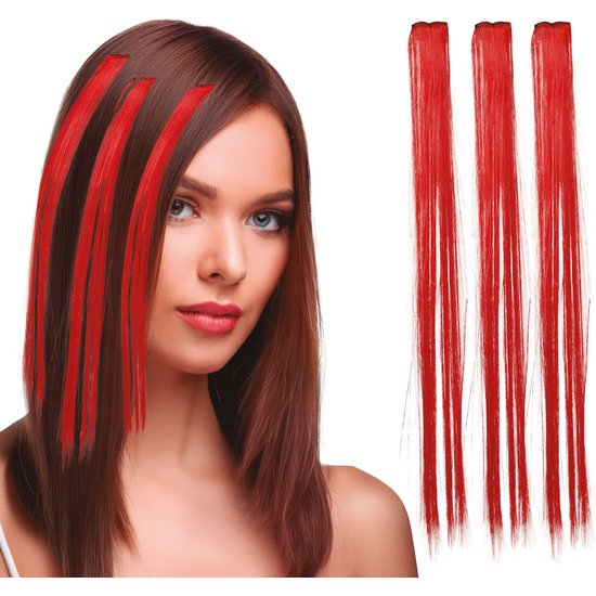 3 MECHONES DE 50 CMS ROJO image 0