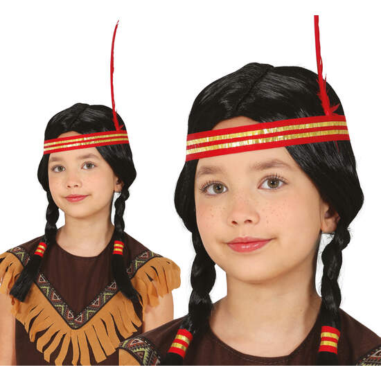 PELUCA COLETAS INDIO  EN CAJA, INFANTIL image 0