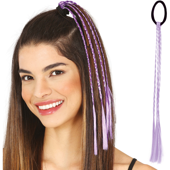 3 TRENCITAS DE 35 CMS LILA image 0