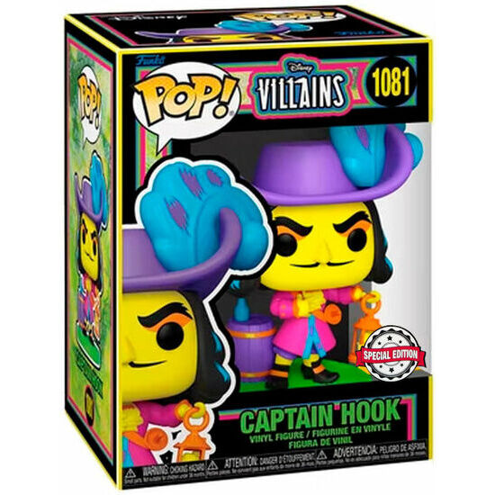 FIGURA POP DISNEY VILLAINS HOOK BLACK LIGHT EXCLUSIVE image 0