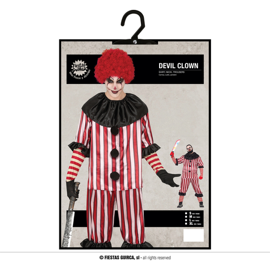 DEVIL CLOWN, ADULTO, 46 – 48 (S) image 4