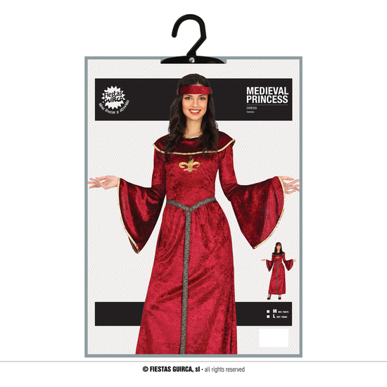 MEDIEVAL PRINCESS, ADULTA, 38 - 40 (M) image 4