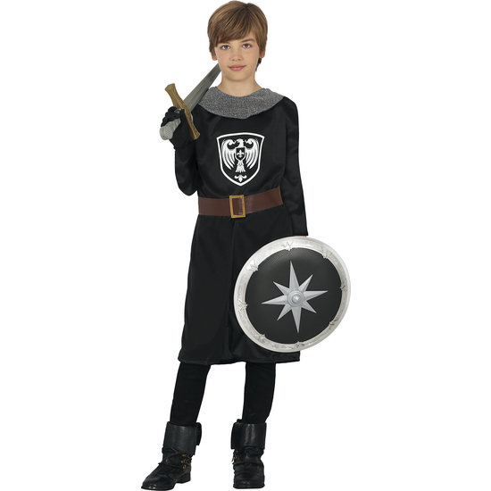 BLACK MEDIEVAL WARRIOR, INFANTIL, 3 – 4 AÑOS image 1