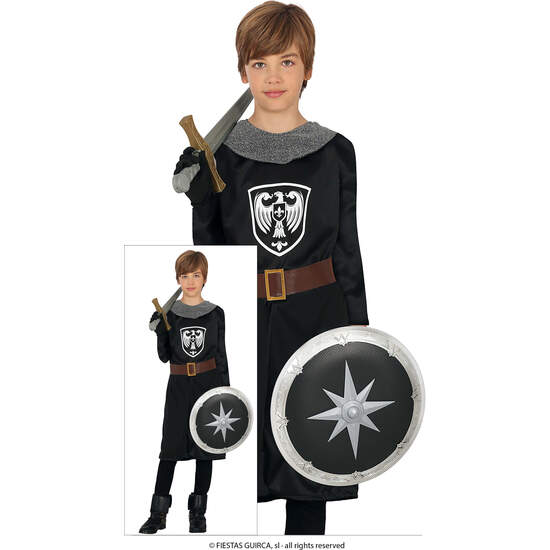 BLACK MEDIEVAL WARRIOR, INFANTIL, 10 – 12 AÑOS image 0