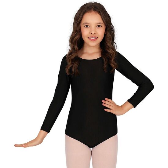 MAILLOT MANGA LARGA NEGRO, INFANTIL, 9 – 12 AÑOS image 0