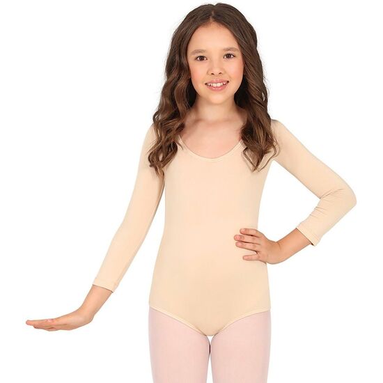MAILLOT MANGA LARGA CARNE, INFANTIL, 5 – 8 AÑOS image 0