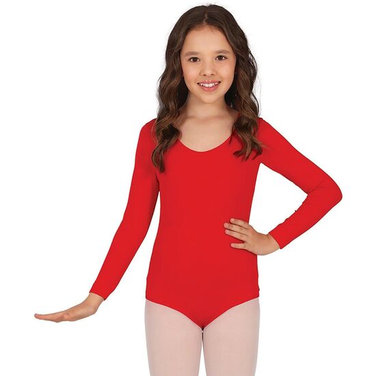 MAILLOT MANGA LARGA ROJO, INFANTIL, 9 – 12 AÑOS image 0