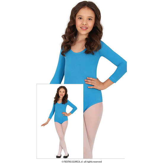 MAILLOT MANGA LARGA TURQUESA, INFANTIL, 3 – 5 AÑOS image 0