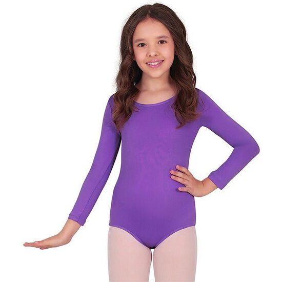 MAILLOT MANGA LARGA LILA, INFANTIL, 5 – 8 AÑOS image 0