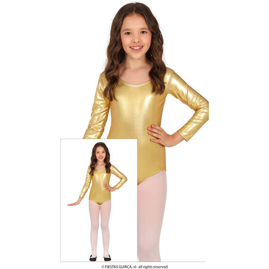 MAILLOT MAN. LARGA METAL.ORO, INFANTIL, 5 – 8 AÑOS image 0