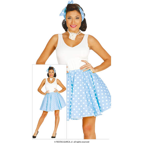 SET PIN UP AZUL CIELO, ADULTA, 42 – 44 (L) image 0