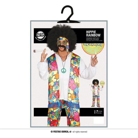 HIPPIE RAINBOW, ADULTO, 52 – 54 (L) image 4