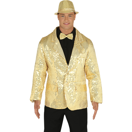 CHAQUETA LENTEJUELAS ORO, ADULTO, 54 – 56 (XL) image 0