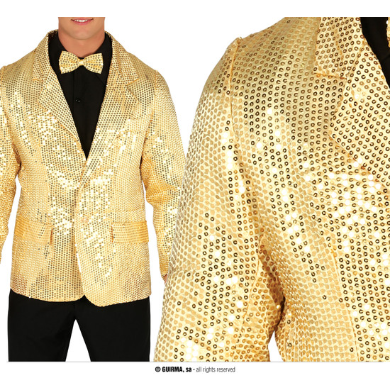 CHAQUETA LENTEJUELAS ORO, ADULTO, 48 – 50 (M) image 0