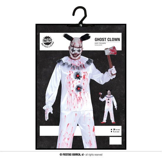 GHOST CLOWN, ADULTO, 48 – 50 (M) image 4