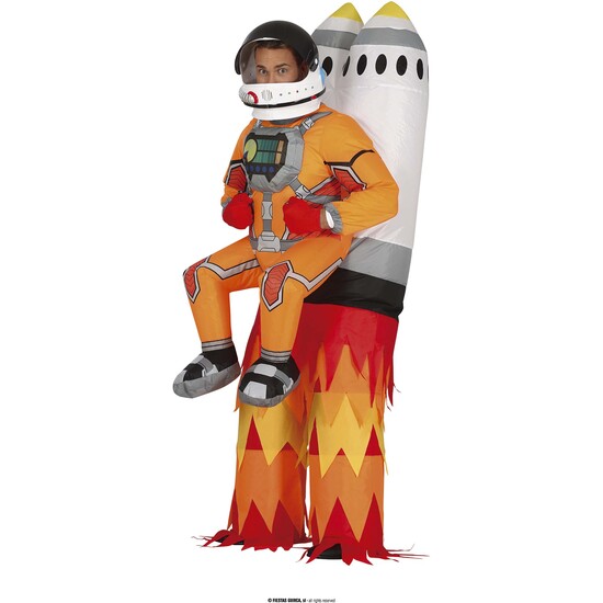 DISFRAZ HINCHABLE COHETE CON ASTRONAUTA image 0