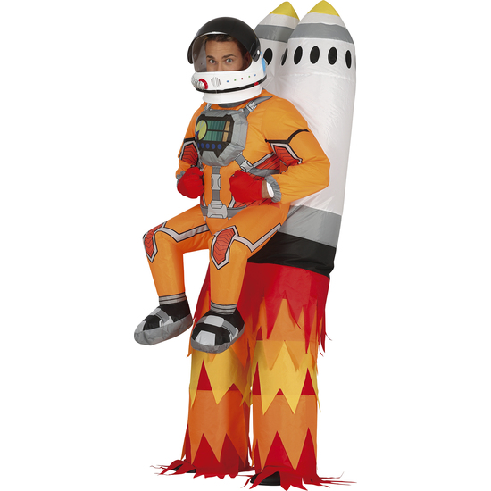 DISFRAZ HINCHABLE COHETE CON ASTRONAUTA image 1