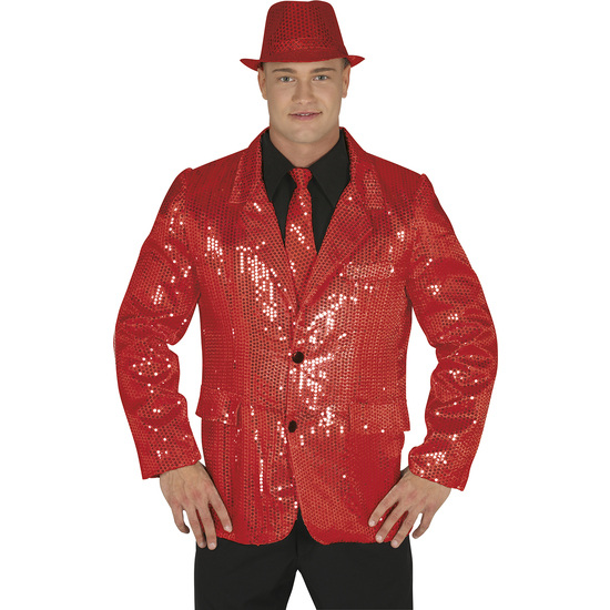CHAQUETA LENTEJUELAS ROJA, ADULTO, 52 – 54 (L) image 1