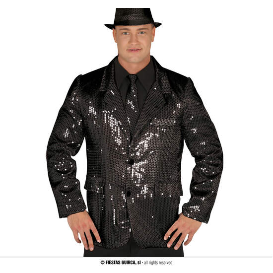 CHAQUETA LENTEJUELAS NEGRA, ADULTO, 48 – 50 (M) image 0