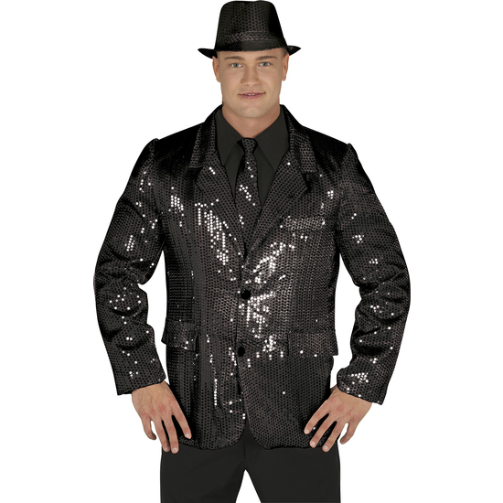 CHAQUETA LENTEJUELAS NEGRA, ADULTO, 48 – 50 (M) image 1