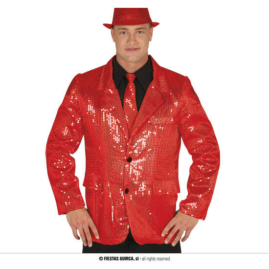 CHAQUETA LENTEJUELAS ROJA, ADULTO, 48 – 50 (M) image 0