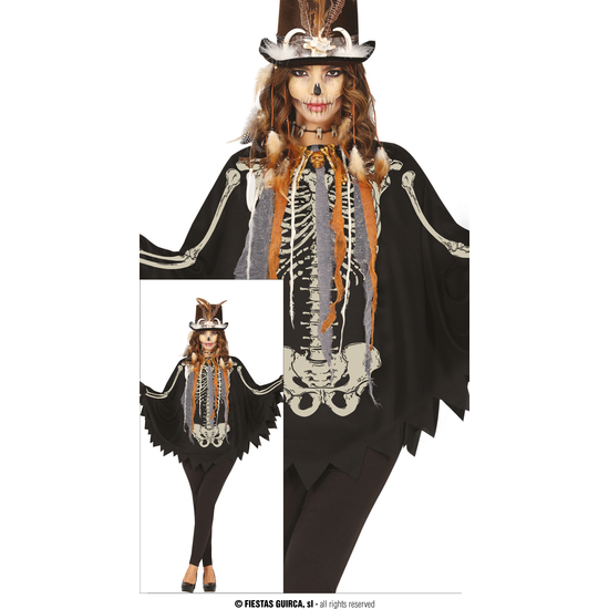 SKELETON PONCHO, ADULTA, 42 – 44 (L) image 0