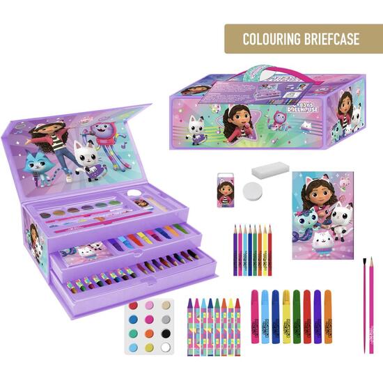 SET PAPELERÍA COLOREABLE MALETÍN GABBY´S DOLLHOUSE image 0