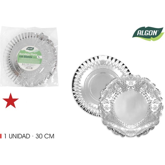 BANDEJA PLATA RED. CON BLONDA 30CM ALGON image 0