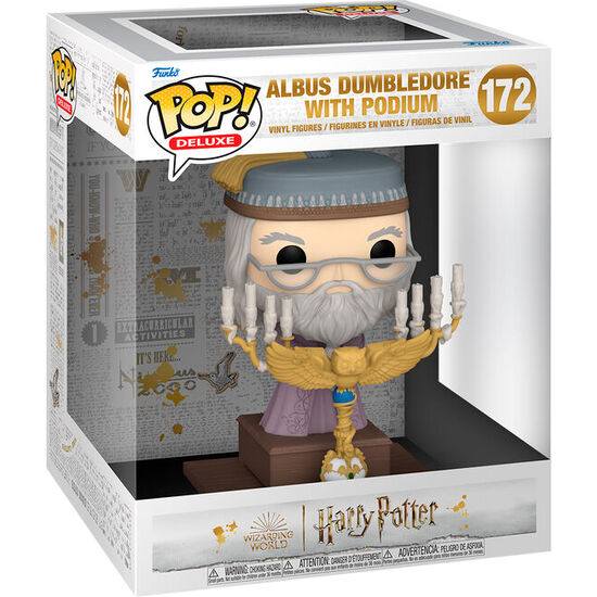 FIGURA POP DELUXE HARRY POTTER Y EL PRISIONERO DE AZKABAN - DUMBLEDORE WITH PODIUM image 0