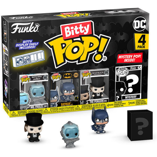 BLISTER 4 FIGURAS BITTY POP DC COMICS BATMAN 85TH ANNIVERSARY SURTIDO image 1