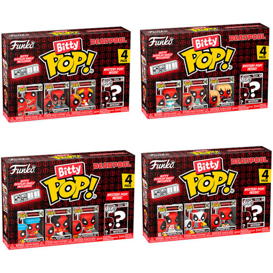 BLISTER 4 FIGURAS BITTY POP MARVEL DEADPOOL SURTIDO image 0