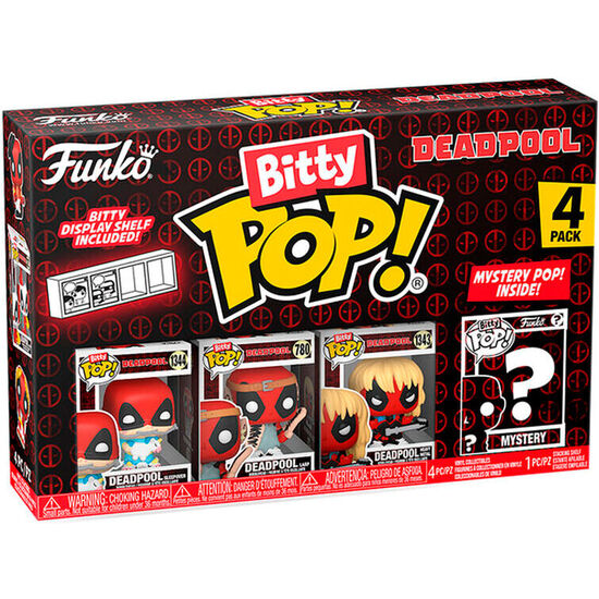 BLISTER 4 FIGURAS BITTY POP MARVEL DEADPOOL SURTIDO image 1