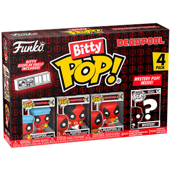 BLISTER 4 FIGURAS BITTY POP MARVEL DEADPOOL SURTIDO image 3