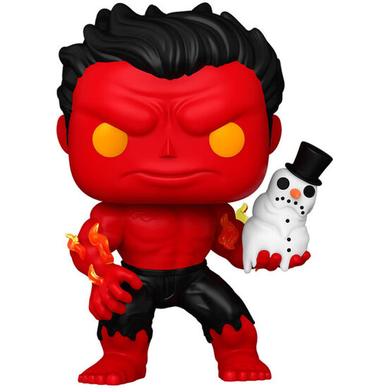 FIGURA POP MARVEL RED HULK WITH SNOWMAN image 1