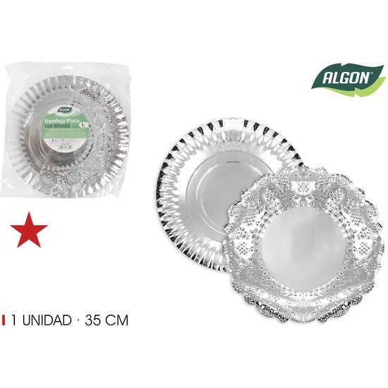 BANDEJA PLATA RED. CON BLONDA 35CM ALGON image 0