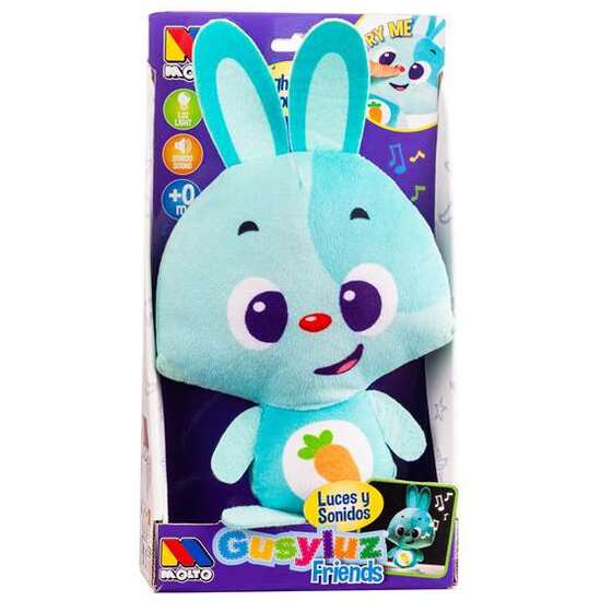 MUÑECO GUSY LUZ BABY BUNNY CON LUZ Y SONIDO. 7.5 CM image 0