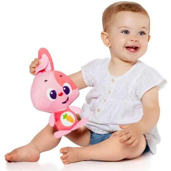 MUÑECO GUSY LUZ BABY BUNNY ROSA CON LUZ Y SONIDO. 7.5 CM image 4