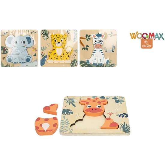 PUZZLE 3D DE MADERA 15X15 CM (WOOMAX) - MODELOS SURTIDOS image 0